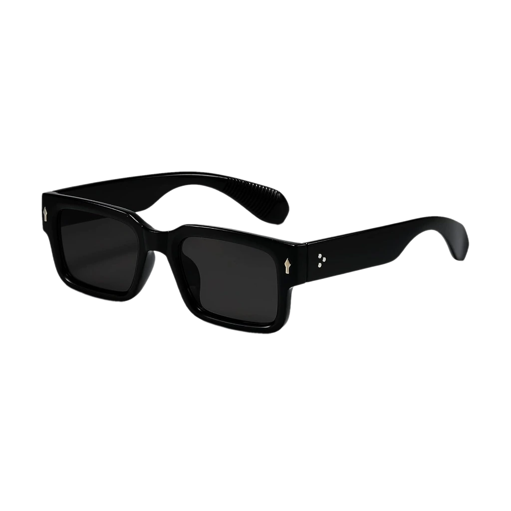 EYLRIM Square Frame Sunglasses for Women Men Trendy Chunky Rectangle Sun Glasses Black Shades UV400 Protection
